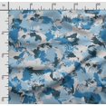 thumbnail image 2 of Soimoi Texture Printed, Cotton Fleece Fabric By The Yard- Sewing DIY Stretch Fabric 56 Inches Wide WarmFabric For Hats, Coats, Gloves, Blankets-Blue, 2 of 5