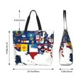 thumbnail image 5 of Naloa The Map Of United States Tote Bag for Women Large Capacity Shoulder Bag for College Work Travel Shopping, 5 of 8