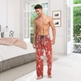 thumbnail image 7 of GZHJMY Snowflakes in Red Men's Pajama Pants, Loose Lightweight PJs Lounge Sleep Bottoms with Pockets Drawstring, Pajama Bottoms for Home and Rest, Large, 7 of 7