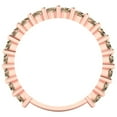 thumbnail image 5 of 1.52 ct Brilliant Round Cut Synthetic Yellow Moissanite 18K Rose Gold Eternity Band SZ 5, 5 of 6