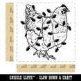 thumbnail image 2 of Christmas Hen Decorated with Lights Holiday Chicken Self-Inking Rubber Stamp Ink Stamper - Blue Ink - Large 1-1/2 Inch, 2 of 7