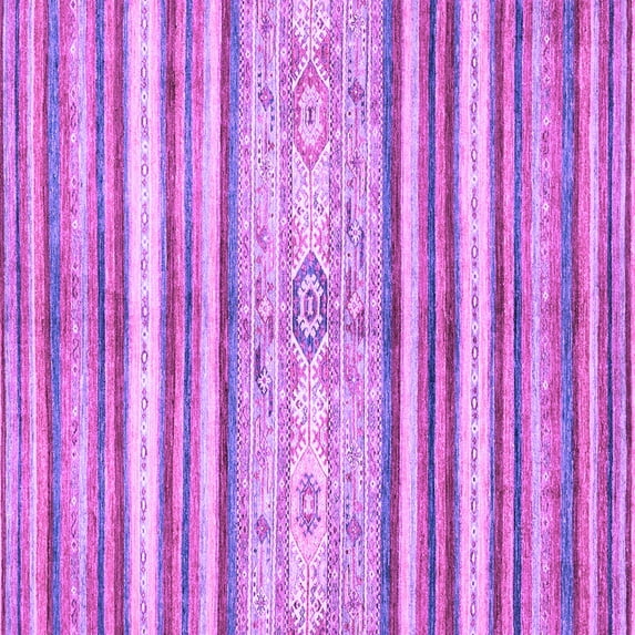 Ahgly Company Indoor Square Abstract Purple Modern Area Rugs, 8' Square