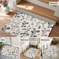 thumbnail image 5 of Purple Grey Botanical Entryway Rug 2'x3'&nbsp; Non Slip Front Door Mats, Rustic Country Spring Floral Summer Leaf Entrance Rugs Indoor Outdoor Carpet, Floor Mats Small Area Rug for Bedroom Kitchen, 5 of 8