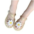 thumbnail image 4 of Gubotare Toddler Jelly Shoes Princess Costume Jelly Heels Cosplay Birthday Party Sandals for Little Girls Size 10 (Gold,Toddler 10), 4 of 6