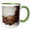 Green/White, variant on 3drose, Birds Nest Pinecone Wreath, 11oz Magic Transforming Mug