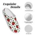 thumbnail image 5 of KLL Strawberry Pattern Adult Unisex Cozy Slippers,Fuzzy Slip-on Slippers TPR Sole Slippers Comfort Plush Home Footwear for Indoor & Outdoor-35/36, 5 of 7