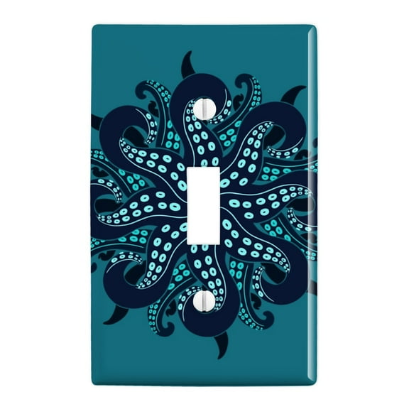 Octopus Squid Tentacles Plastic Wall Decor Toggle Light Switch Plate Cover