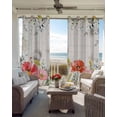 thumbnail image 6 of Pink Yellow Floral Blackout Curtains for Bedroom Living Room Darkening Curtains 84 Inch Length 2 Panels Set Spring Flowers Elegant Pastoral Leaves Window Curtain Window Treatment Drapes 42"x84", 6 of 9