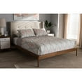 thumbnail image 3 of Baxton Studio Brooklyn Mid-Century Modern Walnut Wood Platform Bed, Multiple Sizes, Multiple Colors, 3 of 21