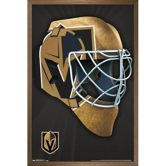 NHL Vegas Golden Knights - Mask 17 Wall Poster, 14.725" x 22.375", Framed