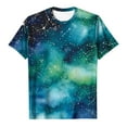 thumbnail image 4 of Summer up to 65% off kttectoa Loose Fit Comfy T-Shirt Casual Blouses T Shirts for Women Nebula Print Tee Tops Crewneck Short Sleeve T Shirts for Ladies Delightful Beach, 4 of 4