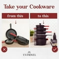 thumbnail image 4 of Cuisinel 5-Tier Pan Rack Silicone Coated Cookware Organizer for Cast Iron Skillets & Pots, 15.7" Black, 4 of 7