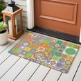 thumbnail image 4 of Entryway Rug 2'x3', Colorful Ethnic Small Rug for Kitchen Bathroom Door Mat Indoor Entrance, Modern Abstract National Geometric Green Non-Slip Area Rugs Floor Mats Carpet Front Door Rugs, 4 of 8
