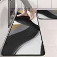 thumbnail image 2 of Kitchen Rugs Sets Of 2,Black White Gray Gold Marble Pattern Anti Fatigue Kitchen Mat Rugs Non Slip Washable,Decorative Kitchen Floor Mats for Kitchen,Sink,Laundry,17"x47"+17"x47", 2 of 5
