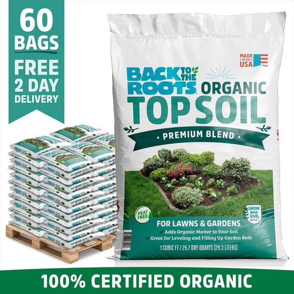 Organic Bulk Topsoil (60 1 cu.ft. Bags)