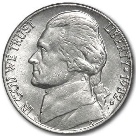 U.S. Mint 1982-D Jefferson Nickel, BU Finish, Coin Type: Nickel, Collectible Coin