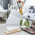 thumbnail image 4 of HOOWIFFY 1 Set of Table Vanity Mirror Aesthetic Design Irregular Mirror with Base for Women Office, 4 of 8
