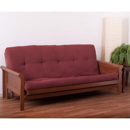 Blazing Needles 6 Inch Full Size Vitality Micro Suede Futon