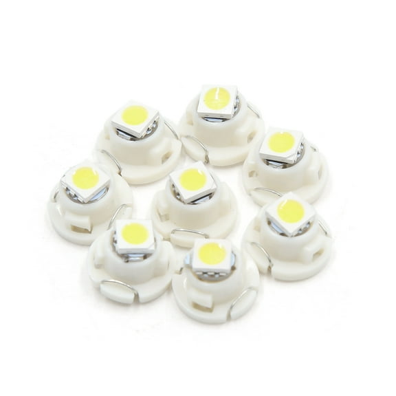 8Pcs White 5050 Car T4.7  Wedge Dashboard Dash Indicator Light Bulb Interior