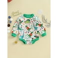 thumbnail image 2 of Wassery Baby Boys Girls Christmas Outfit Long Sleeve Christmas Print Romper Bodysuit 6 12 18 24 Months Newborn Girl Christmas Holiday-themed Clothing, 2 of 8