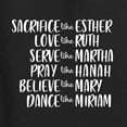 thumbnail image 6 of Wild Bobby, Sacrafice Love Serve Pray Believe Dance Inspirational/Christian Men Graphic Tee, Black, Small, 6 of 6