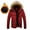 Red, variant on Yoodem Puffer Jacket Jackets for Men Jacket Hooded Pocket Coat Warm Jacket Men Winter with Zipper Thick Outdoor Men's Coats Jackets Winter Jackets for Men Black L