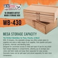 thumbnail image 2 of U.S. Art Supply Mega 10-Drawer Stackable Artist Wood Pastel, Pen, Marker Storage Box - Elm Hardwood Construction, 5 Compartments per Drawer - Ideal for Pastels, Pens, Pencils, Charcoal, Blending Tools, 2 of 6