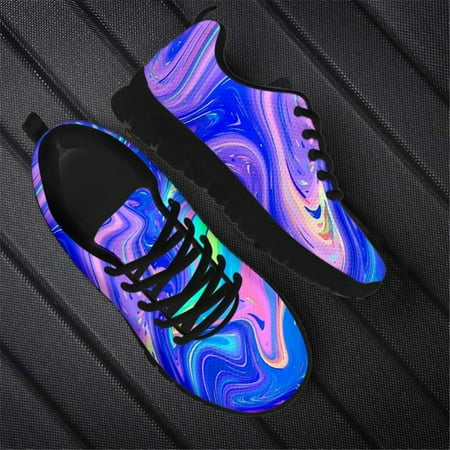 

Holographic Luxury Designer Flat Casual Shoes Outdoor Mesh Ladies Sneaker Sport Running Jogging Shoes For Women Lace Up Footwear