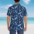 thumbnail image 4 of Fotbe Blue Bus Camisa Hawaiana para Hombre Unisex – Camisa Casual de Verano con Botones de Manga Corta de Algodón y Lino,3X-Large, 4 of 7