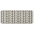 thumbnail image 1 of Geometric Kitchen Mat, Abstract Triangles with Stripes and Rhombuses Dotted Background Modern Art, Plush Decorative Kitchen Mat with Non Slip Backing, 47" X 19", Beige Black White, by Ambesonne, 1 of 1