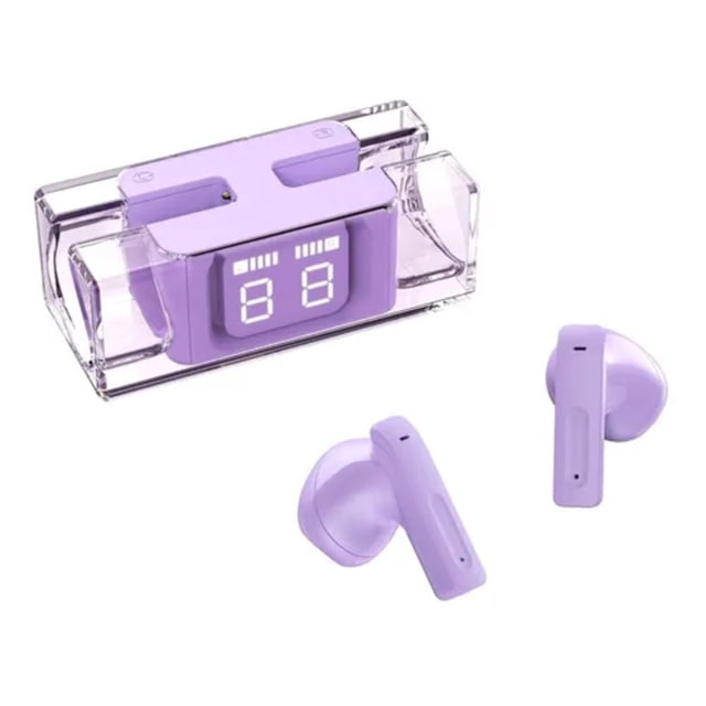 Audífonos Manos Libres Bluetooth Fralugio E90 True Wireless Morado Sport