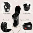 thumbnail image 7 of Mixpresso 2 in 1 Single Serve Coffee Machine Mini Coffee Maker Compact K Cup Compatible, Black 14 Oz, 7 of 7