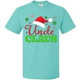thumbnail image 3 of Inktastic Uncle Claus with Christmas Santa Hat and Snowflakes T-Shirt, 3 of 5