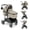 Khaki, variant on Gromast 3-in-1 Baby Stroller with Bassinet Mode, Convertible Bassinet Stroller for Newborn Infant Toddler with Reversible Seat, UPF 50+ Canopy & Cup Holder - Black