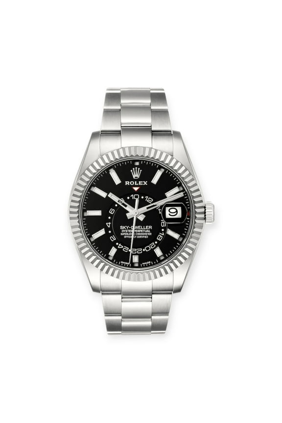 Pre-Owned Rolex Sky-Dweller 326934 42MM Black Dial With Stainless Steel Oyster Bracelet