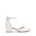 thumbnail image 2 of Zapatos de Tacón DREAM PAIRS para Mujer con Correa en el Tobillo y Tacón de 5 cm Blancos, 2 of 7