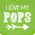 thumbnail image 4 of Inktastic I Love My Pops with Arrow Boys or Girls Baby Bib, 4 of 4
