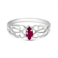 thumbnail image 6 of 14k White Gold Marquise Ruby filigree Ring, 6 of 6