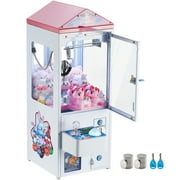 KFFKFF Mini Claw Crane Machine, Claw Range 0-3 & Lift 0-5, Arcade-Style Prize Catcher, Exciting Light & Sound Effects