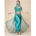 thumbnail image 2 of Princess Jasmine Cosplay For Women Indian Belly Dance Arabian Princess Halloween Carnival Costume Set zhangyuxiang LED, 2 of 2