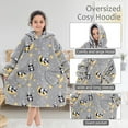 thumbnail image 4 of Blanket Hoodie Ultra Soft Oversized Blanket Sweatshirts with Hood Pocket and Sleeves Warm Cozy Wearable Hooded Blankets Sweater One Size for Teens Boys Girls Panda, 4 of 10
