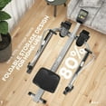 Machine Rower, 290LBS Hydraulic Rowing Machine with 12 Level Adjustable