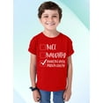thumbnail image 2 of Christmas Innocent Until Proven Guilty Check Shirt for Kids Youth Tshirt, S, Red, 2 of 6