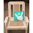 thumbnail image 2 of Carolines Treasures VHA3032PW1414 Happy Easter Rabbit Fabric Decorative Pillow  14Hx14W multicolor, 2 of 4