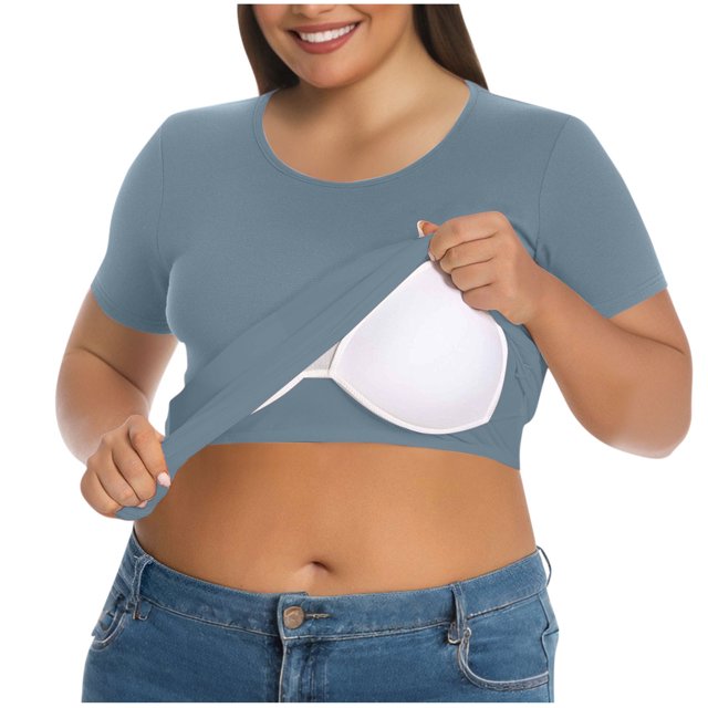 Pijama de poliéster de manga corta para mujer, ropa interior de color sólido, con almohadilla para el pecho, sin aros de acero, talla grande