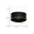 thumbnail image 6 of White Stainless Steel Ring Band Wedding Black Carbon Fiber, 6 of 6