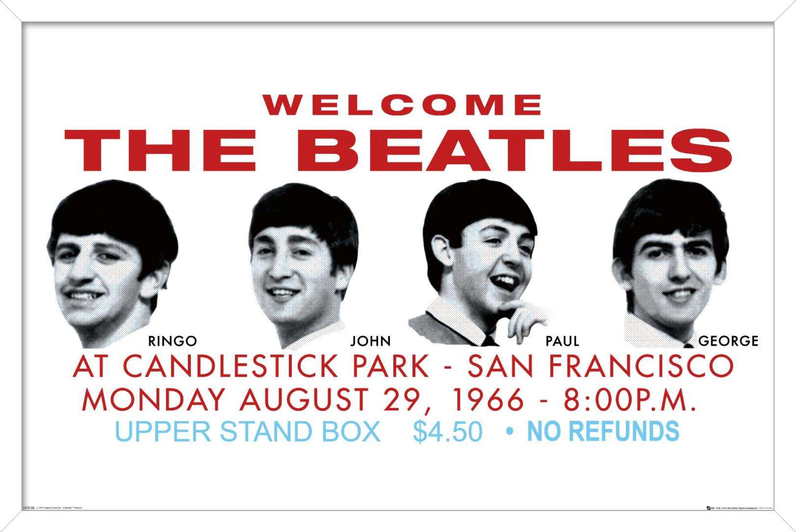 The Beatles Candlestick Park Landscape Poster