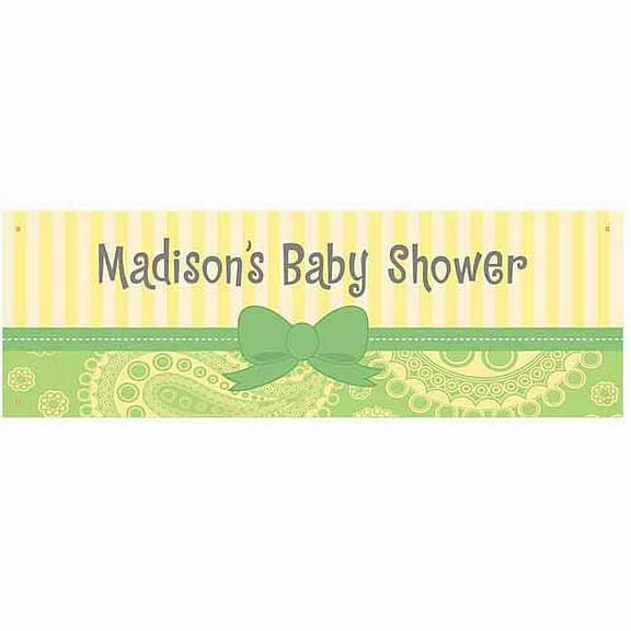 Personalized Green Bow Banner