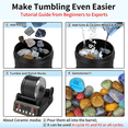thumbnail image 4 of KomeStone Professional Rock Polisher Tumbler Kit, Extra Large 2.5 lb Barrel, 3-Speed Motor, 9-Day Timer, Includes Rough Gemstones, 4 Polishing Grits, 3 Belts, K1220726000, 4 of 6