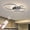 Black Ceiling Light, 5-light, variant on Flush Mount Modern Ceiling Light Black Modern Light Fixtures Ceiling Mount Lights 4 Rings Chandelier Lamp Fixture with Remote for Room Kitchen Dining Room